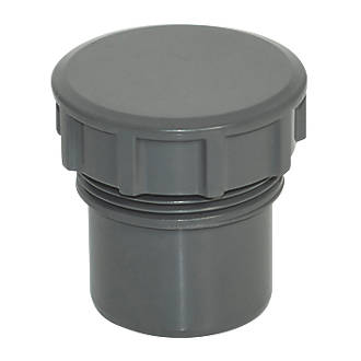 Image of FloPlast Solvent Weld Access Plug Anthracite Grey 32mm 5 Pack 