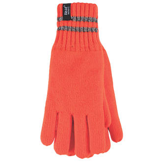 Image of SockShop Heat Holders Thermal Gloves Orange Large / X Large 