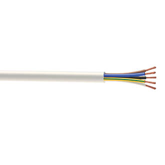 Image of Time 3185Y White 5-Core 1mmÂ² Flexible Cable 25m Drum 