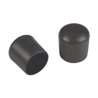 Image of Fix-O-Moll Black Tube Caps 18mm x 18mm 4 Pack 