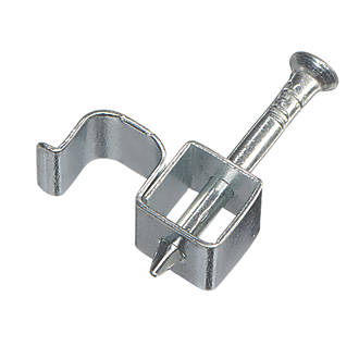 Image of Deta Fire Rated Cable Clips 2.5mmÂ² Silver 100 Pack 