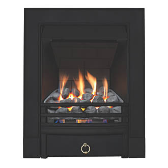 Image of Focal Point Soho Black Rotary Control Inset Gas Multiflue Fire 485mm x 108mm x 596mm 