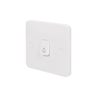 Image of Schneider Electric Lisse 10AX 1-Gang 1-Way Retractive Bell Switch White 