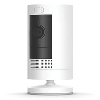 Image of Ring 8SC1S9-WEU0 Battery-Powered White Wireless 1080p Indoor & Outdoor Round Smart Camera 
