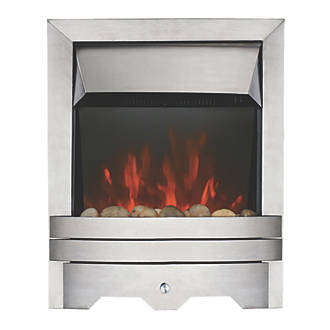 Image of Focal Point Lulworth Stainless Steel Switch Control Inset Electric Fire 482mm x 153mm x 592mm 