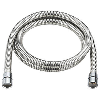 Image of Swirl Extendable Shower Hose Polished Stainless Steel 10mm x 1.64 -2m 