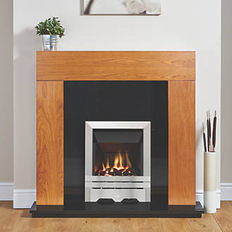 Image of Focal Point Lulworth Stainless Steel Slide Control Inset Gas High Efficiency Fire 