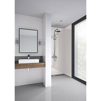 Image of Splashwall Bathroom Splashback Gloss Ivory 900 x 2420 x 4mm 