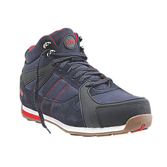 Image of Site Strata High-Top Safety Trainer Boots Navy Size 8 