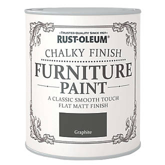 Image of Rust-oleum Universal Furniture Paint Chalky Graphite Black 750ml 