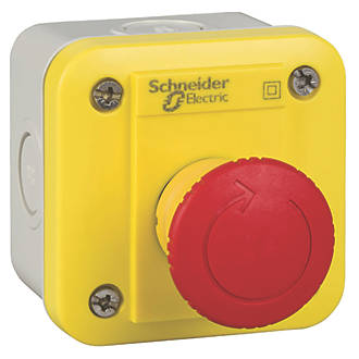 Image of Schneider Electric XALEK178E Double Pole Mushroom Head Push-Button Complete Control Station NO/NC 