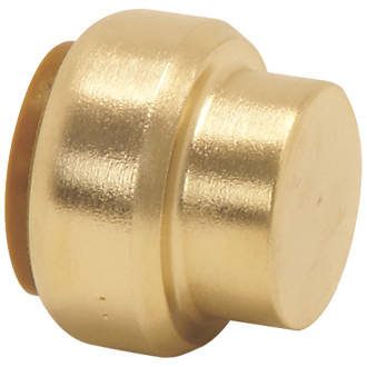 Image of Tectite Classic Brass Push-Fit Stop End 22mm 