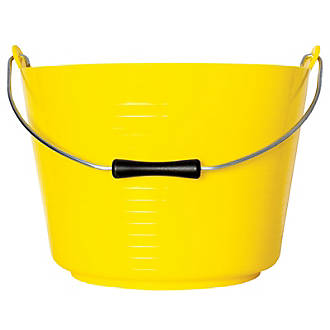 Image of Red Gorilla Polyethylene Bucket Yellow 22Ltr 