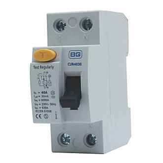 Image of British General 40A 30mA DP Type AC RCD 