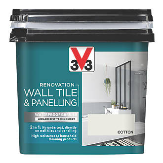 Image of V33 Renovation Wall Tile & Panelling Paint Satin Cotton 750ml 