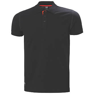 Image of Helly Hansen Oxford Polo Shirt Black X Large 46" Chest 