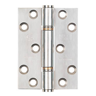 Image of Smith & Locke Polished Stainless Steel Grade 13 Fire Rated Thrust Hinge 102mm x 76mm 2 Pack 