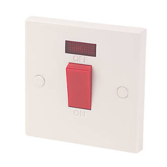 Image of 45A 1-Gang DP Cooker Switch White with Neon 
