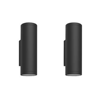 Image of Philips Hue Appear Outdoor LED Wall Light Twin Pack Black 8W 710-1180lm 2 Pack 