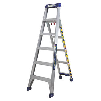 Image of Werner LEANSAFE X3 2-Section 3-Way Aluminium Combination Ladder 2.9m 