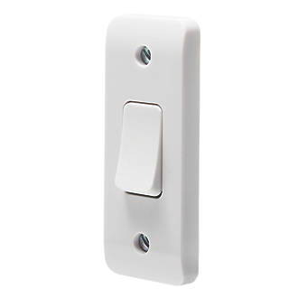 Image of Crabtree Instinct 10AX 1-Gang 2-Way Architrave Switch White 
