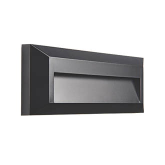 Image of Saxby Pilot Outdoor LED Slim-Profile Brick Guide Light Surface-Mounted Black 2W 65lm 