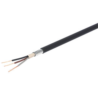 Image of Prysmian 6943X Black 3-Core 1.5mmÂ² Armoured Cable 25m Coil 