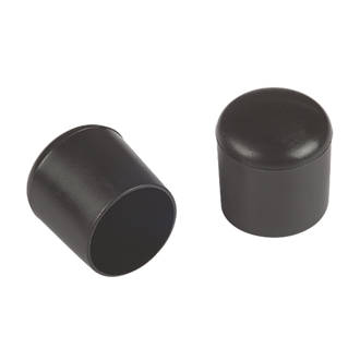 Image of Fix-O-Moll Black Tube Caps 22mm x 24mm 4 Pack 