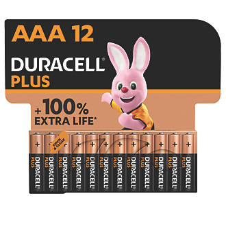 Image of Duracell Plus AAA Alkaline Batteries 12 Pack 