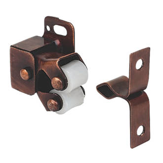 Image of Cabinet Catch Rollers Bronze Effect 32mm x 25mm 10 Pack 