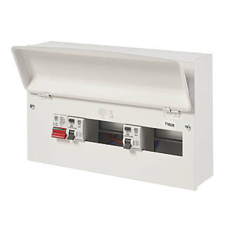 Image of MK Sentry 16-Module 10-Way Part-Populated Dual RCD Consumer Unit 