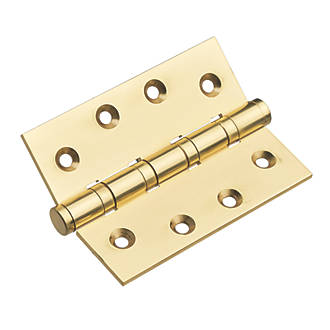Image of Smith & Locke Polished Brass Ball Bearing Hinges 100mm x 74.5mm 2 Pack 