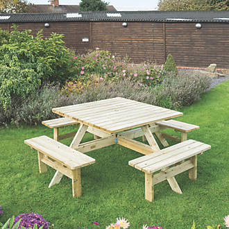 Image of Rowlinson Square Picnic Table 1980 x 1980 x 750mm 