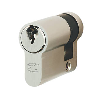 Image of Smith & Locke Fire Rated 5-Pin Single Euro Cylinder 40mm Nickel 
