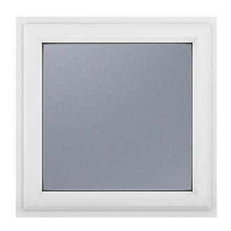 Image of Crystal Top Opening Obscure Triple-Glazed Casement White uPVC Window 610mm x 610mm 
