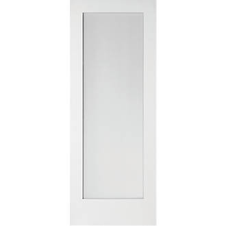 Image of Jeld-Wen 1-Obscure Light Primed White Wooden Fully Glazed Internal Door 1981mm x 838mm 