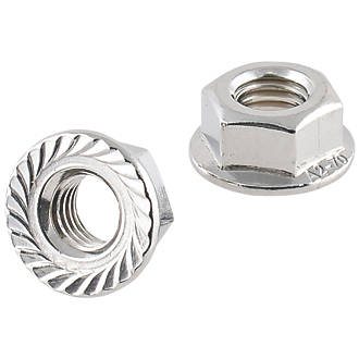Image of Easyfix A2 Stainless Steel Flange Head Nuts M8 100 Pack 