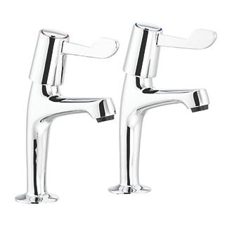 Image of Streame by Abode Pillar Dual-Lever Taps Chrome 