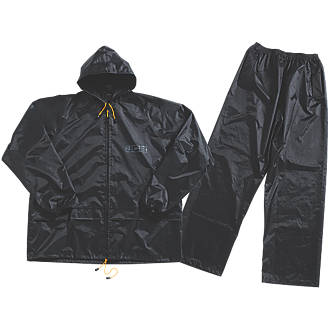 Image of JCB Essential Rain Suit Black X Large 46-48" Chest 