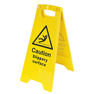 Image of Danger Slippery Surface A-Frame Safety Sign 600mm x 290mm 