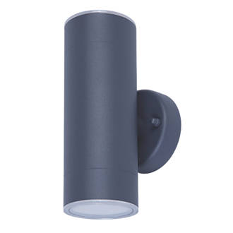 Image of LAP Outdoor LED Up & Down Wall Light Charcoal Grey 8.6W 760lm 