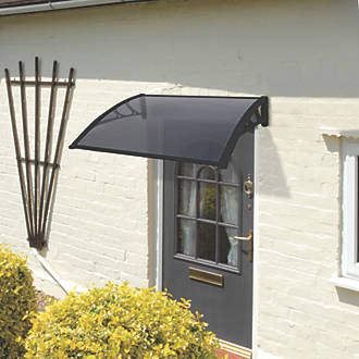 Image of Greenhurst Easy Fit Door Canopy Black 1m x 0.6m x 0.23m 