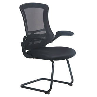 Image of Nautilus Designs Luna Medium Back Cantilever/Visitor Chair Black 