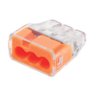 Image of Ideal 32A 3-Way Push-Wire Connector 100 Pack 