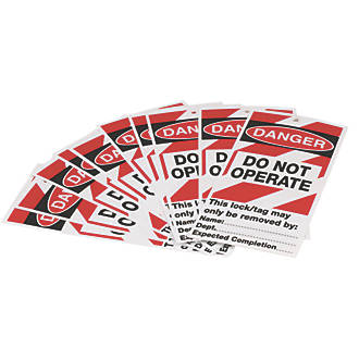Image of 'Danger Do Not Operate' Safety Maintenance Tags 10 Pack 