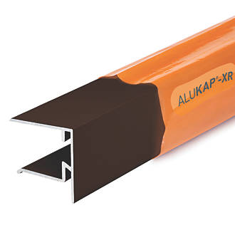 Image of ALUKAP-XR Brown 25mm Sheet End Stop Bar 3000mm x 40mm 