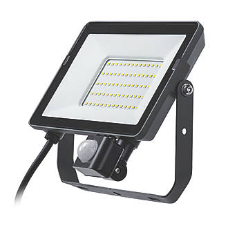 Image of Philips ProjectLine Outdoor LED Floodlight With PIR Sensor Black 95W 2850lm 