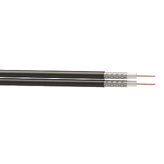 Image of Time RG6 Black 2-Core Shotgun Coaxial Cable 50m Drum 