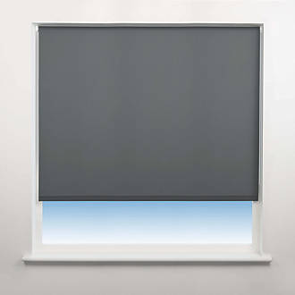 Image of Universal Polyester Roller Non-Blackout Blind Charcoal 1800mm x 1700mm Drop 