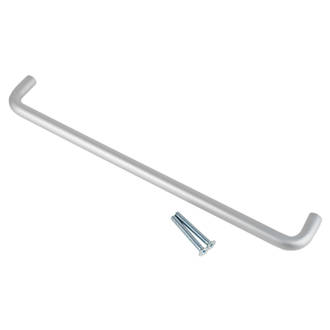 Image of Smith & Locke Fire Rated D Pull Handle Satin Aluminium 19mm x 443mm 